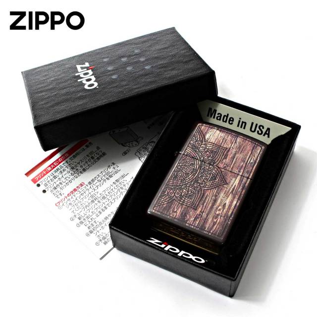 Zippo ジッポー まんだら 曼荼羅 ウッド風 Wood Mandala