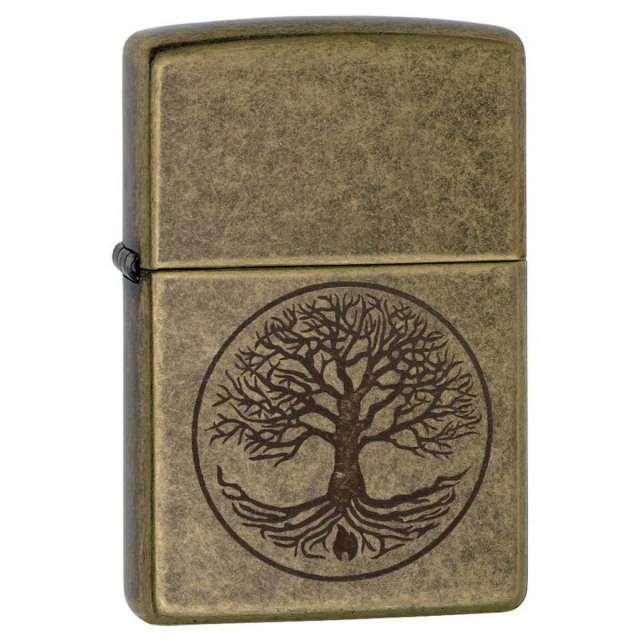 Zippo ジッポー 聖書 生命の樹 Tree of Life Antique Brass アンティークブラス 29149 メール便可