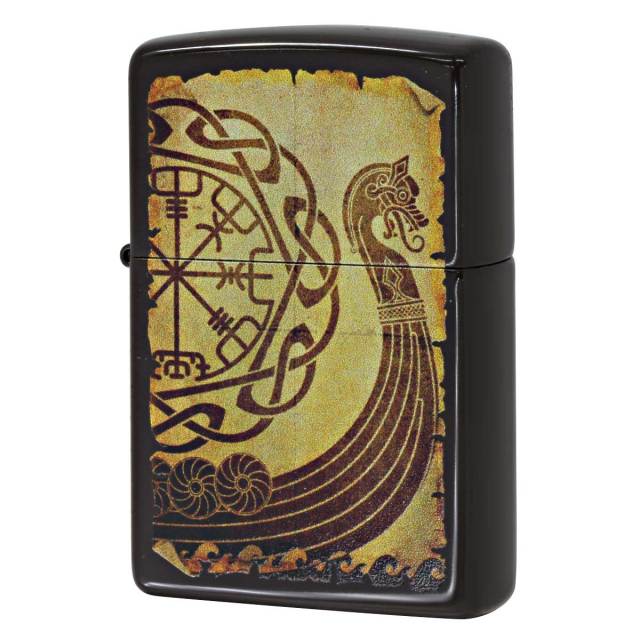 Zippo ジッポー ヴァイキング船 Viking Warship ブラウンコーティング 49182 メール便可