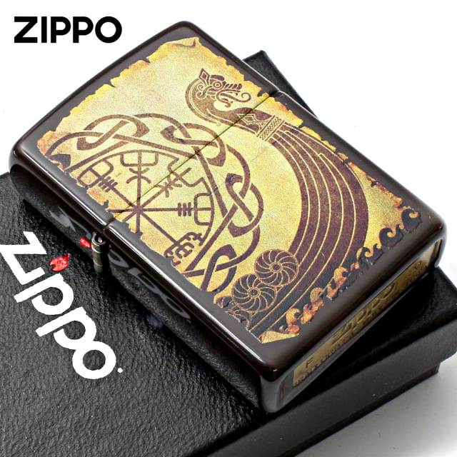 Zippo ジッポー ヴァイキング船 Viking Warship ブラウンコーティング
