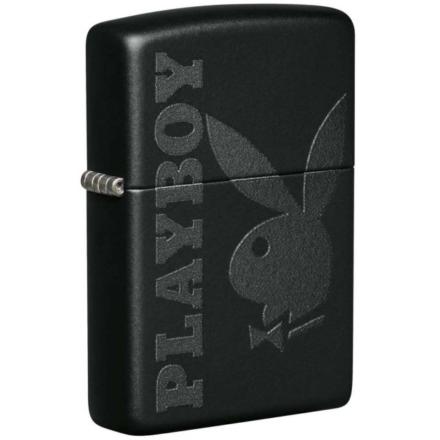 Zippo ジッポー プレイボーイ バニー うさぎ ロゴ Play boy ブラックマット 49342 メール便可