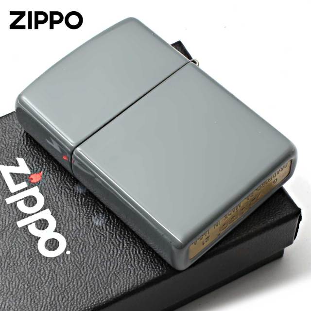 Zippo ジッポー グレー ジッポ ロゴ Flat Grey 塗装 49452ZL