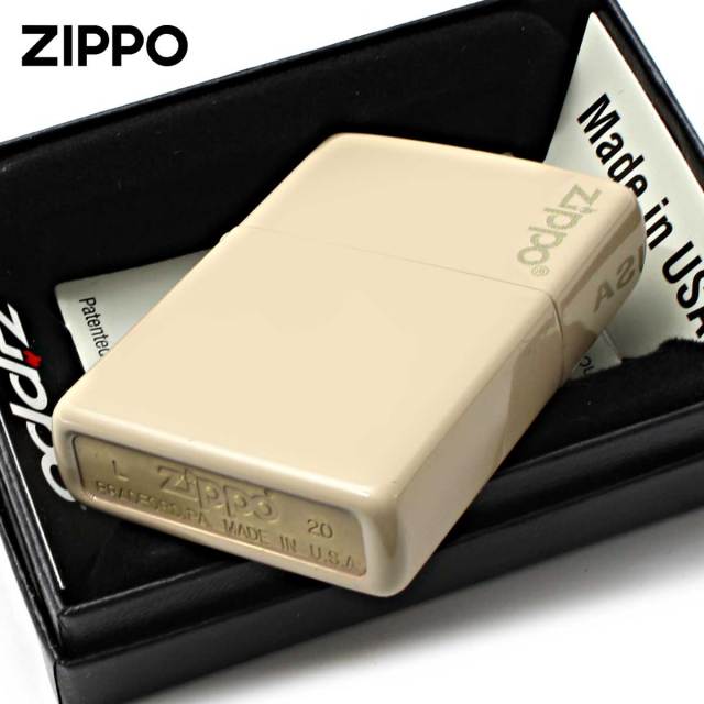 Zippo ジッポー ベージュ ジッポ ロゴ Flat Sand 塗装 49453ZL メール