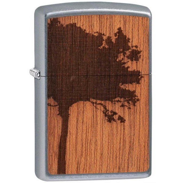 Zippo ジッポー ウッド 木 栓抜き付き WOODCHUCK USA Lighter & Bottle Opener Gift Set サテンクローム 49066