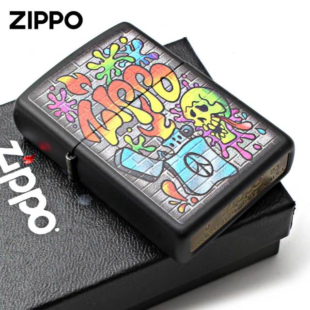 Zippo ジッポー スプレーアート 壁画 スカル ドクロ 骸骨 Street