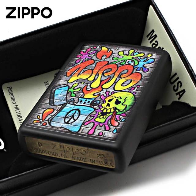 Zippo ジッポー スプレーアート 壁画 スカル ドクロ 骸骨 Street Art