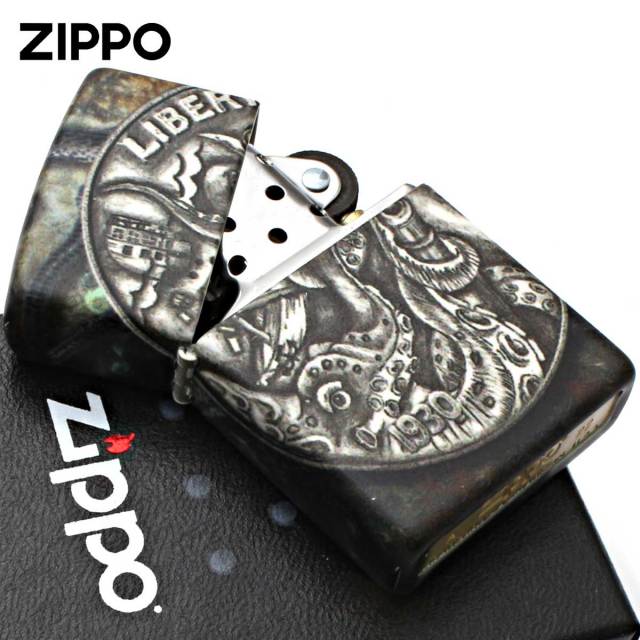 Zippo ジッポー 海賊 コイン Pirate Coin 全面塗装 49434 メール便可