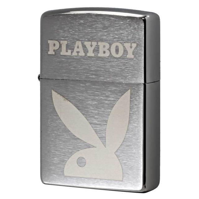 Zippo ジッポー プレイボーイ バニー うさぎ ロゴ Play boy ブラッシュドクローム 49831 メール便可