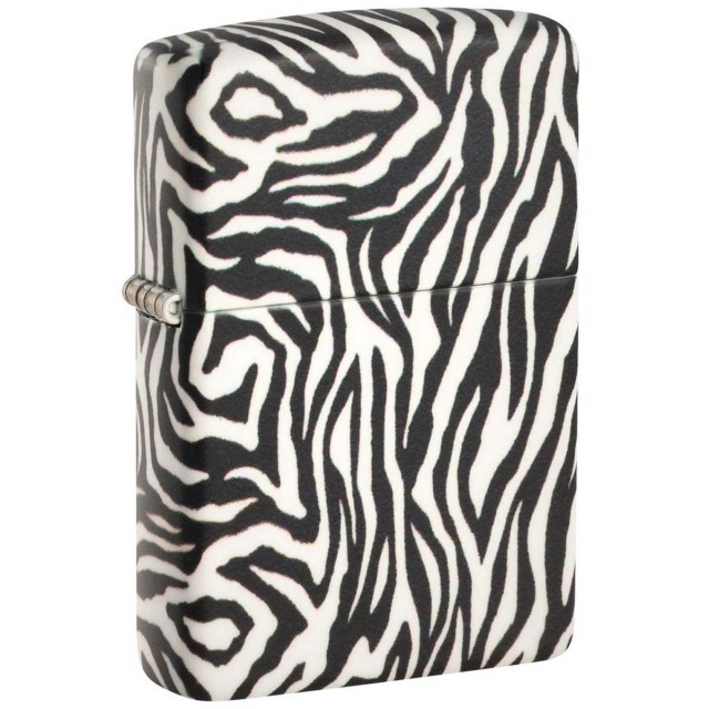 Zippo ジッポー ゼブラ シマウマ Zebra Skin アニマル柄 全面塗装 48223 メール便可