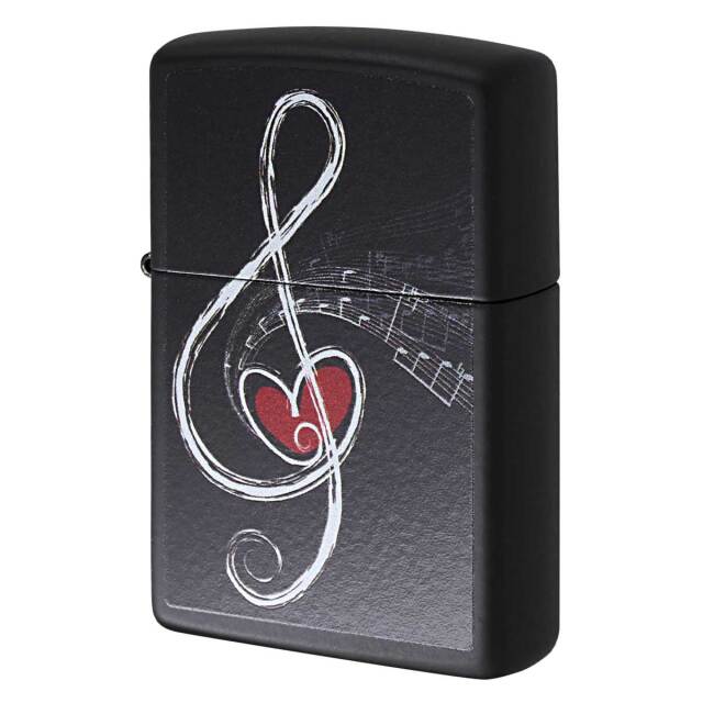 Zippo ジッポー 音符 ハート 音楽 Love Clef 46840 メール便可
