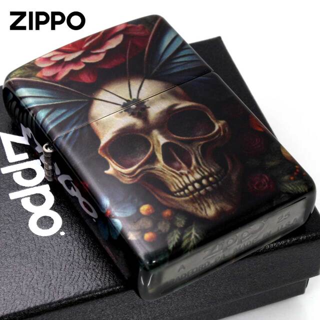 Zippo ジッポー スカル Skull 骸骨 蝶々 Butterfly Skull 46848 メール