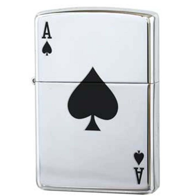 Zippo ジッポー トランプ柄 エース Lucky Ace 鏡面 ポリッシュ クローム 24011 メール便可