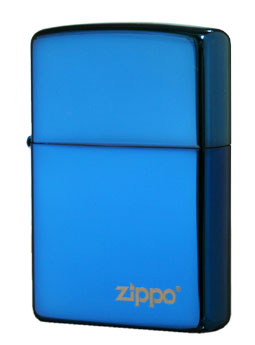 Zippo ジッポー サファイア 青 ブルー ジッポ ロゴ 鏡面 ポリッシュ 20446ZL メール便可