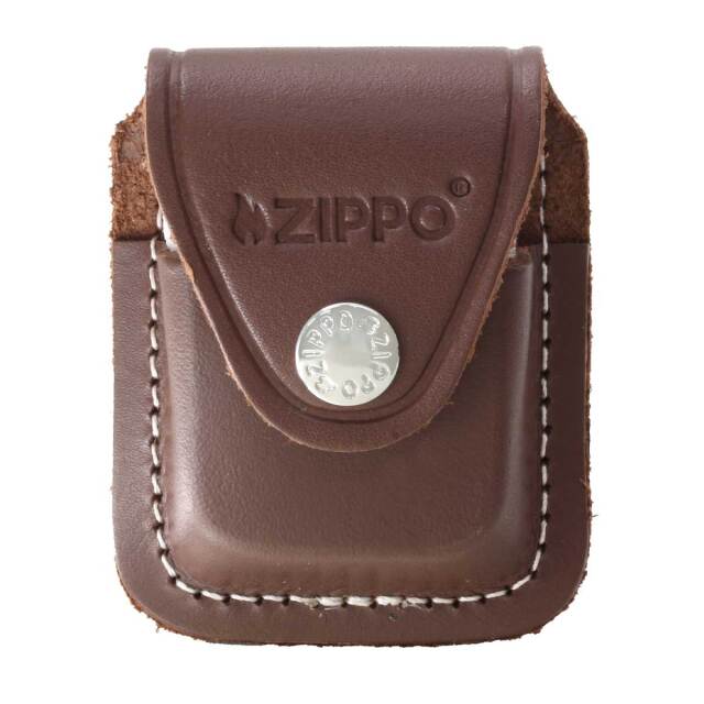 Zippo ジッポー レザーケース 革 ベルト クリップ ブラウン 持ち運び用 LPCB