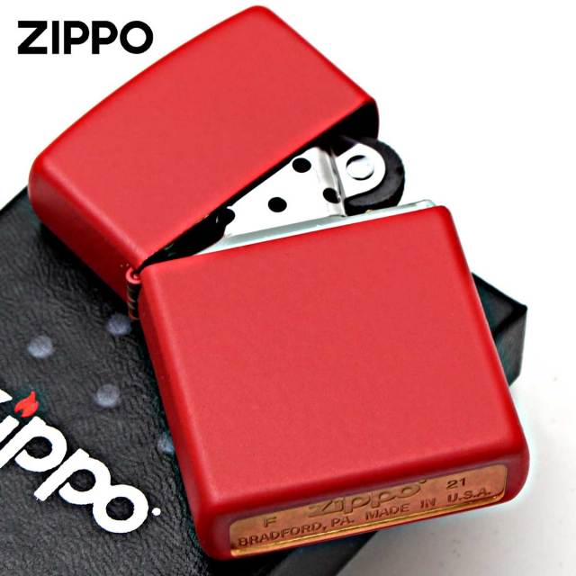 Zippo ジッポー 無地 レッド マット Red Matte 塗装 233 メール便可