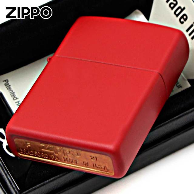 Zippo ジッポー 無地 レッド マット Red Matte 塗装 233 メール便可