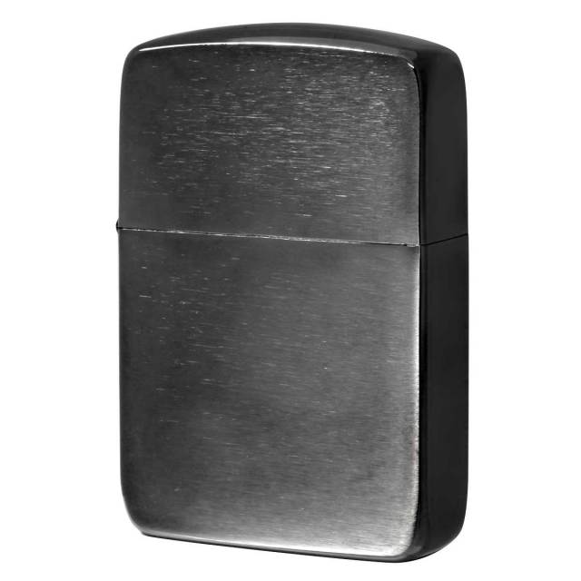 Zippo ジッポー 1941レプリカ 無地 ブラックアイス Black Ice つや消し ブラッシュド PVD加工 24096 メール便可