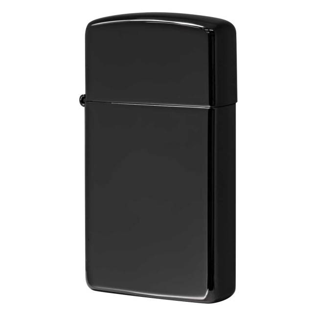 Zippo ジッポー スリム 無地 漆黒 ブラックエボニー SLIM EBONY 鏡面 ポリッシュ PVD加工 28123 メール便可