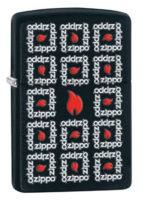 Zippo ジッポー Zippo logo black matte 28667 メール便可