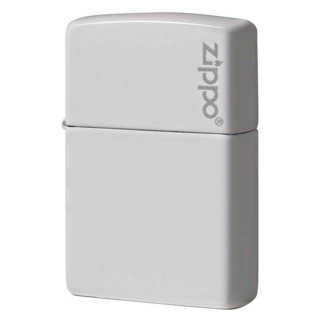 Zippo ジッポー White Matte ホワイトマット ロゴ 214ZL メール便可