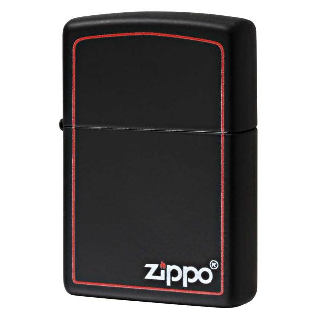 Zippo ジッポー ブラック ボーダーライン ジッポ ロゴ Black Z-Boader ブラックマット 218ZB メール便可