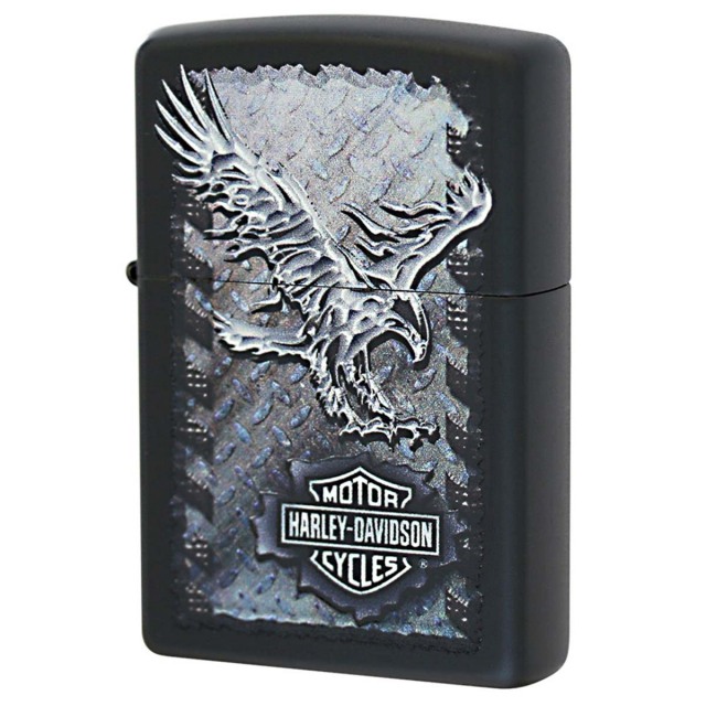 Zippo ジッポー ハーレーダビッドソン アメリカモデル バイク 二輪 モーターサイクル  Harley Davidson ブラックマット 28485 メール便可