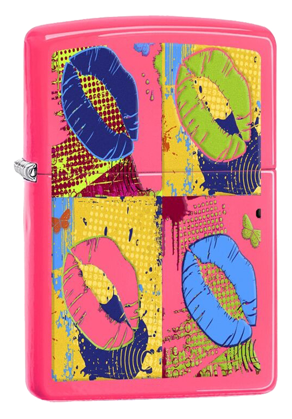 Zippo ジッポー Pop Art Lips Neon Pink 29086 メール便可