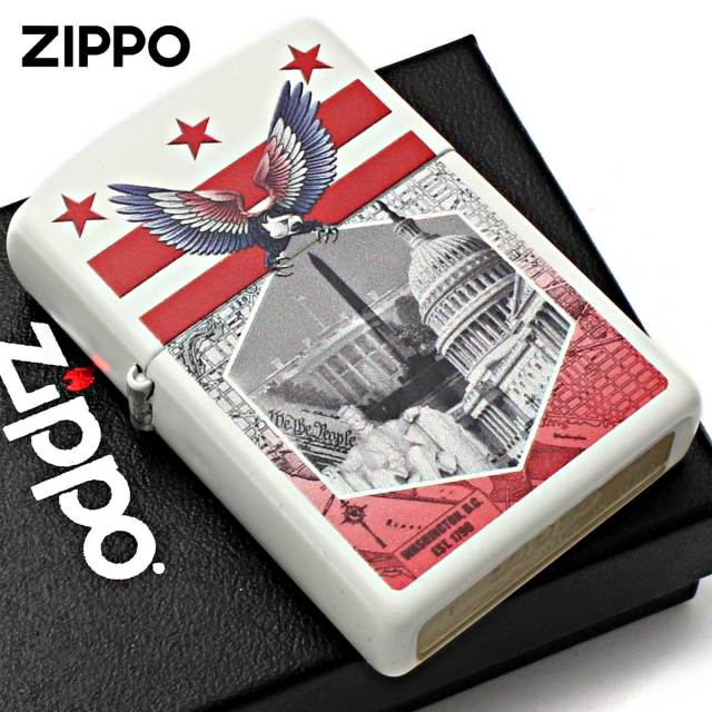 掛け時計 ＺＩＰＰＯ アメリカ Zippo ジッポー ワシントンD.C アメリカンイーグル アメリカ国旗