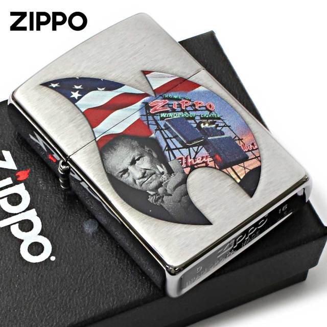 Zippo ジッポー 炎 アイコンフレーム アメリカ国旗 ジョージ・グランド