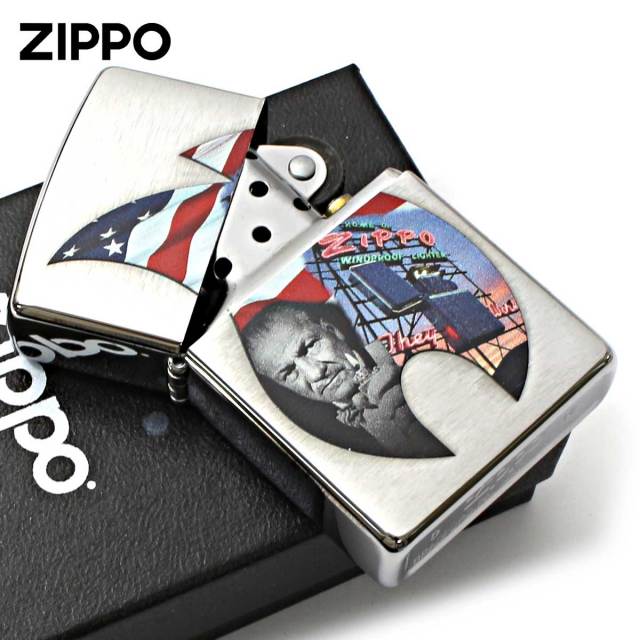 Zippo ジッポー 炎 アイコンフレーム アメリカ国旗 ジョージ・グランド