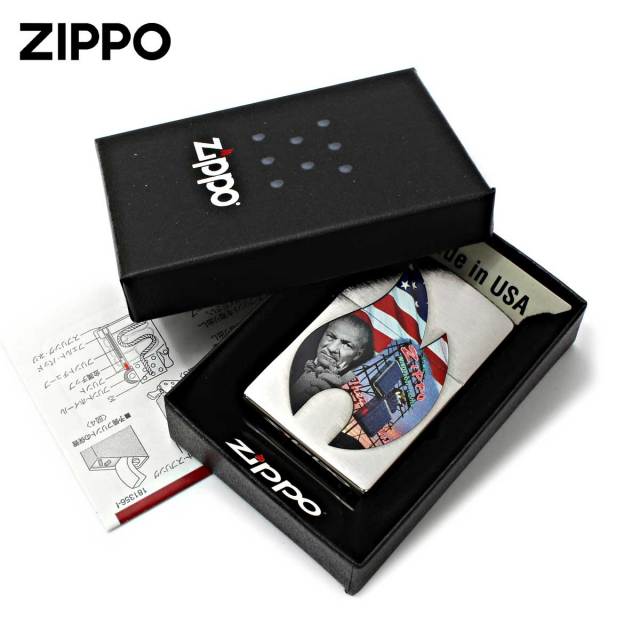 Zippo ジッポー 炎 アイコンフレーム アメリカ国旗 ジョージ・グランド