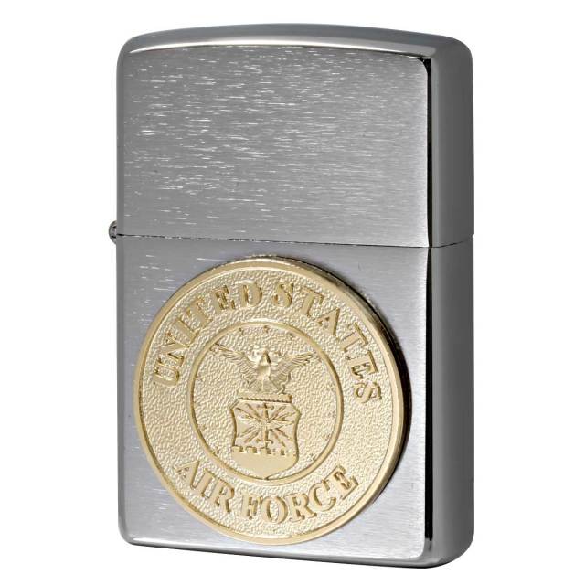 Zippo ジッポー アメリカ軍 空軍 Air Force Crest ブラッシュドクローム 280AFC メール便可