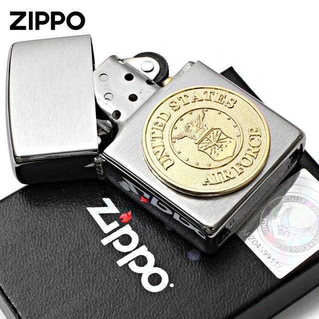 Zippo ジッポー アメリカ軍 空軍 Air Force Crest ブラッシュド