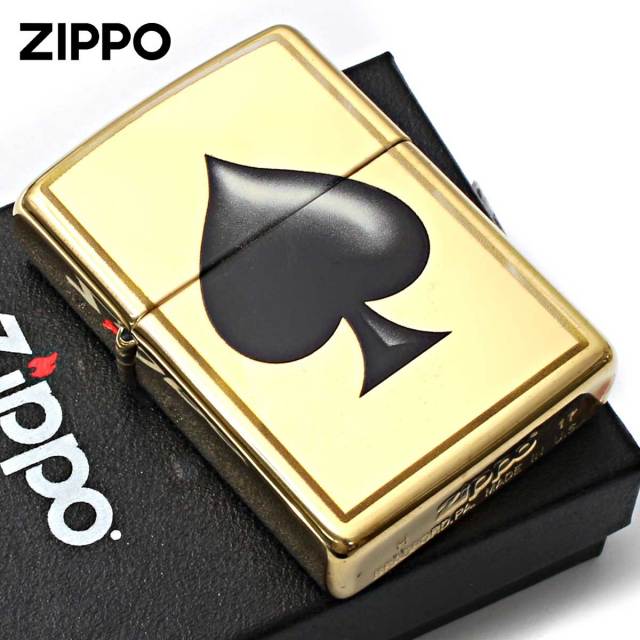 Zippo ジッポー トランプ柄 スペード Black Spade 鏡面 ポリッシュ
