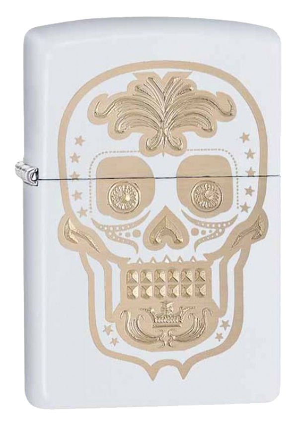 Zippo ジッポー Day of the Dead, Gold Skull 28792 メール便可