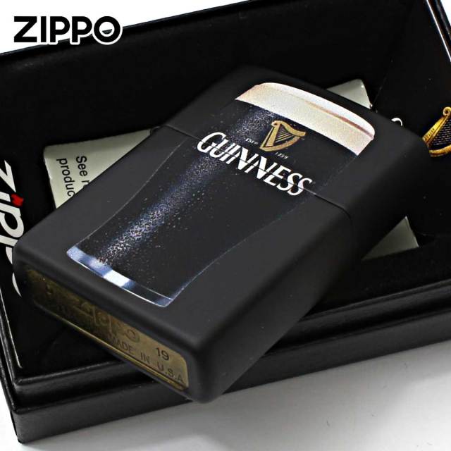 zi 56　ピース　ジッポー Zippo ジッポー ギネスビール 酒 ロゴ グラス Guiness Beer Pint