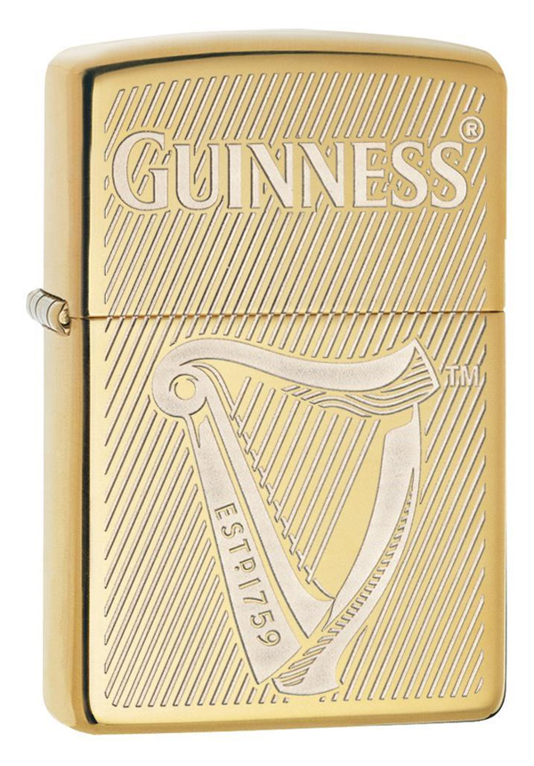Zippo ジッポー Guiness Beer Engraved Harp 29651 メール便可