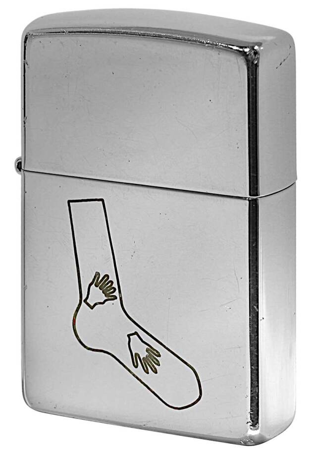 Zippo ジッポー 中古・Paul Smith ポール・スミス 箱なし 保証書なし 傷あり 1995年製造  ソックス メール便可