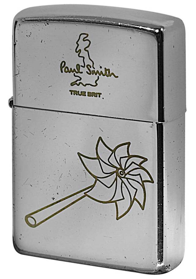 Zippo ジッポー 中古・Paul Smith ポール・スミス 箱なし 保証書なし 傷あり 1996年製造  風車 メール便可