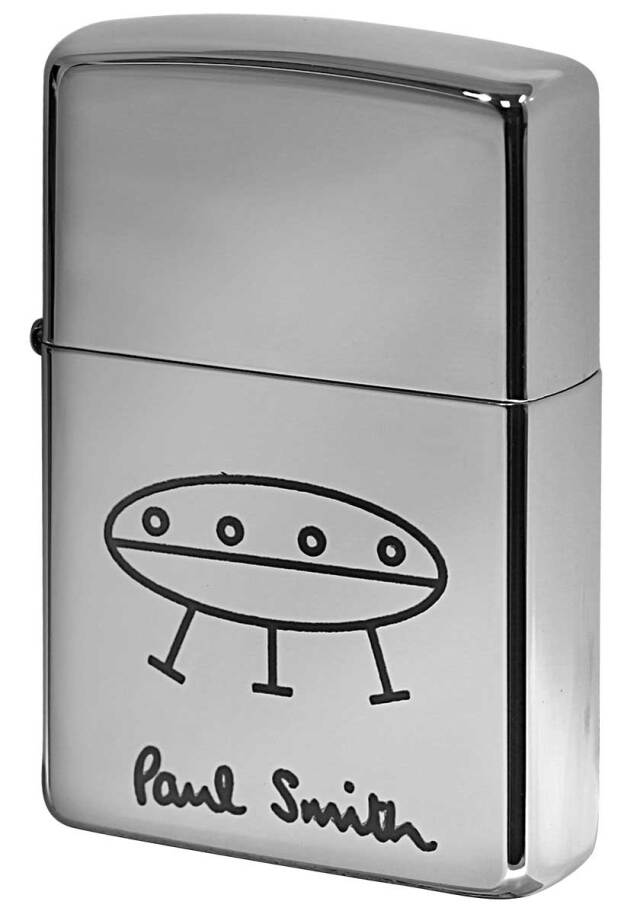 Zippo ジッポー 中古・Paul Smith ポール・スミス 箱なし 保証書なし 傷あり 1997年製造  宇宙船 メール便可