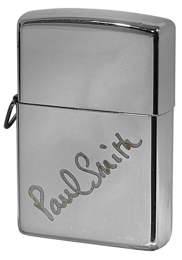 Zippo ジッポー 中古・Paul Smith ポール・スミス 箱なし 保証書なし 傷あり 1998年製造  LOGO メール便可