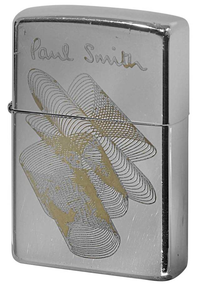 Zippo ジッポー 中古・Paul Smith ポール・スミス 箱なし 保証書なし 傷あり 2000年製造  幾何学模様 メール便可