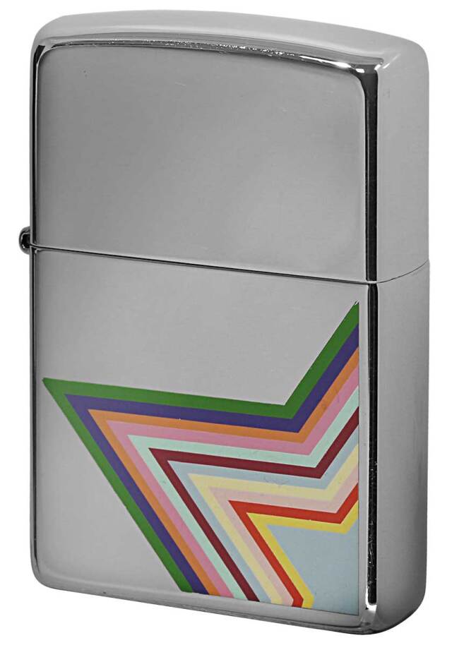 Zippo ジッポー 中古・Paul Smith ポール・スミス 箱なし 保証書なし 傷あり 2002年製造  ストライプスター メール便可
