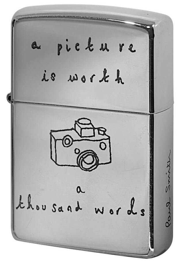 Zippo ジッポー 中古・Paul Smith ポール・スミス 箱なし 保証書なし 傷あり 2010年製造  Camera メール便可
