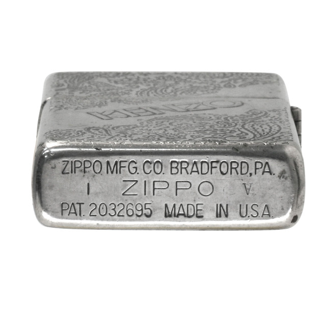 絶版/ヴィンテージ Zippo ジッポー 中古 1989年製造KENZO フラット  
