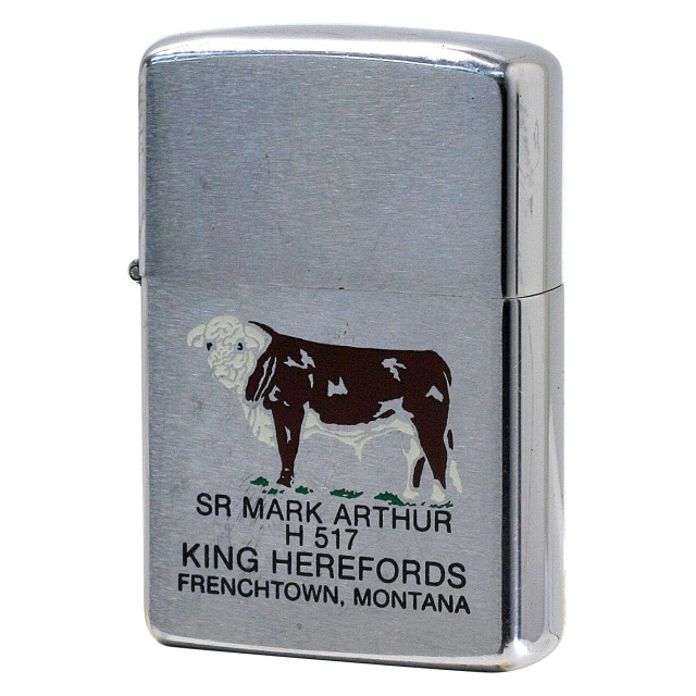 絶版/ヴィンテージ Zippo ジッポー 中古 1978年製造 キング・ヘレフォード King Herefords 肉牛 品種  [C]使用感あり傷汚れあり