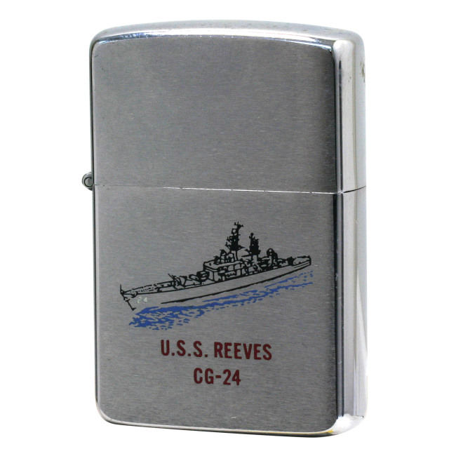 絶版/ヴィンテージ Zippo ジッポー 中古 1985年製造 USS Reeves, CG-24 米海軍 巡洋艦  [A]使用感少なく状態が良い