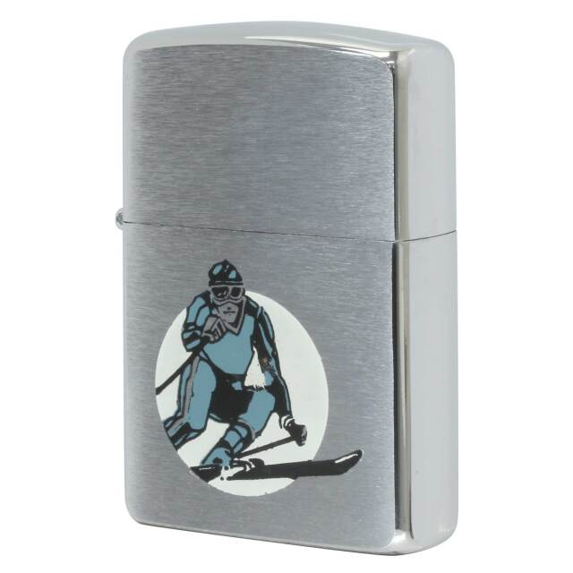 絶版/ヴィンテージ Zippo ジッポー 中古 1994年製造 カナダ製造 SPORT Series SKIER スポーツシリーズ スキー  [N]未使用・新品