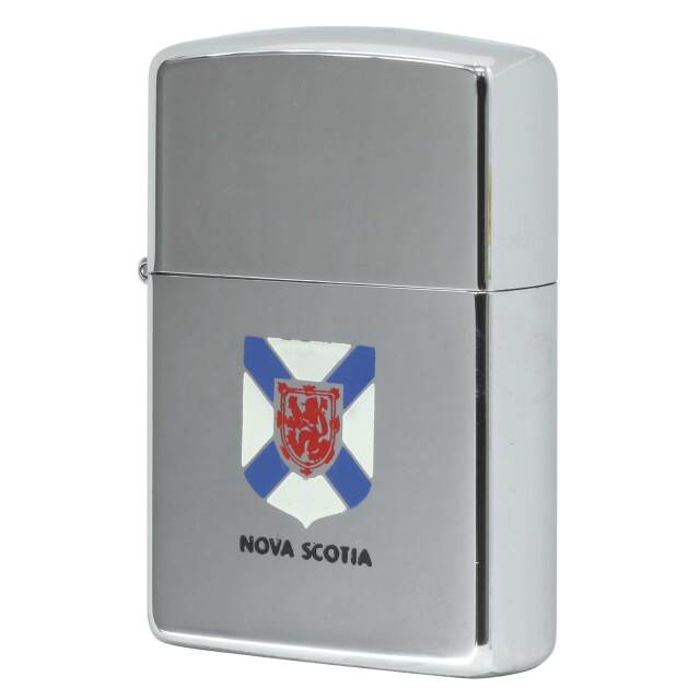 絶版/ヴィンテージ Zippo ジッポー 中古 1992年製造 カナダ製造 州の紋章シリーズ NOVA SCOTIA ノバ・スコシア州 鏡面 レギュラー  [N]未使用・新品