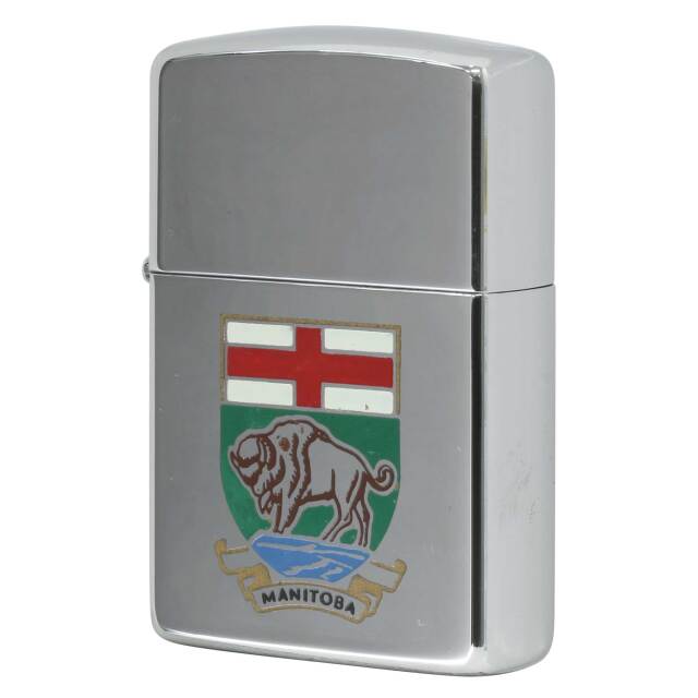 絶版/ヴィンテージ Zippo ジッポー 中古 1992年製造 カナダ製造 州の紋章シリーズ MANITOBA マニトバ州 鏡面 レギュラー  [N]未使用・新品